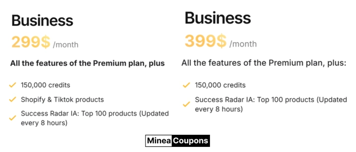 Minea Pricing- Business Plan