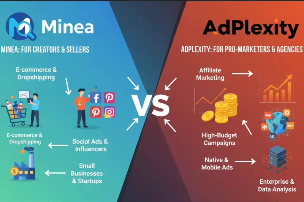 Minea vs AdPlexity Use Cases